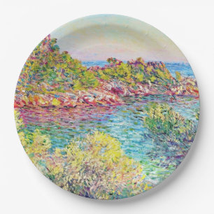 Plato De Papel Paisaje cerca de Monte Carlo (por Claude Monet)