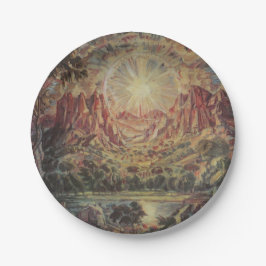 Plato De Papel Paisaje de montaña (por Konstantin Bogaevsky)