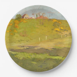 Plato De Papel Paisaje rural francés (por Georg Pauli)