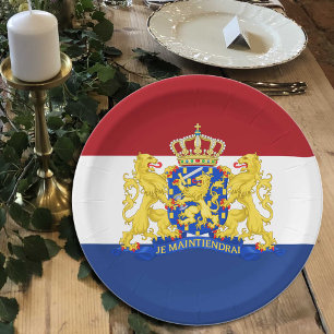 Plato De Papel Países Bajos, fiesta de la bandera neerlandesa, cu