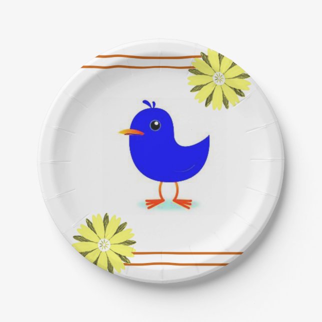 Plato De Papel Pájaro de la placa de papel (Anverso)