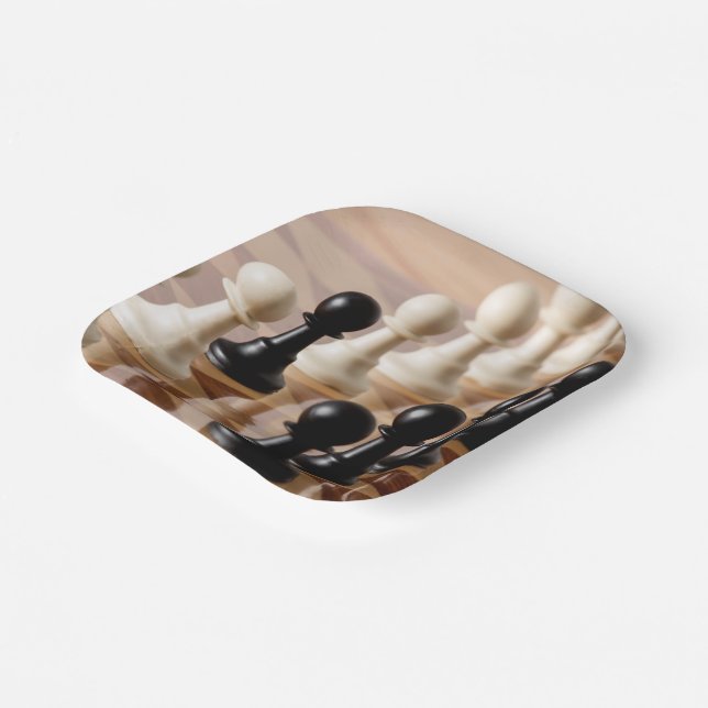 Plato De Papel Palancas en el tablero de ajedrez (Angular)