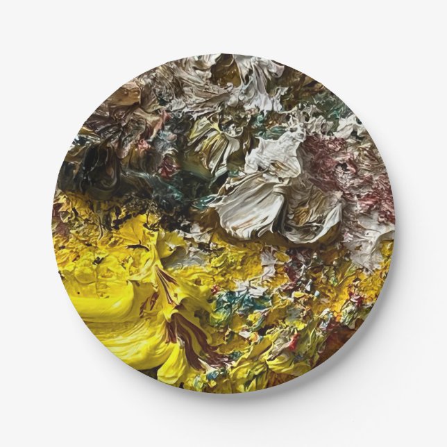 Plato De Papel Paleta del artista #1 (Anverso)