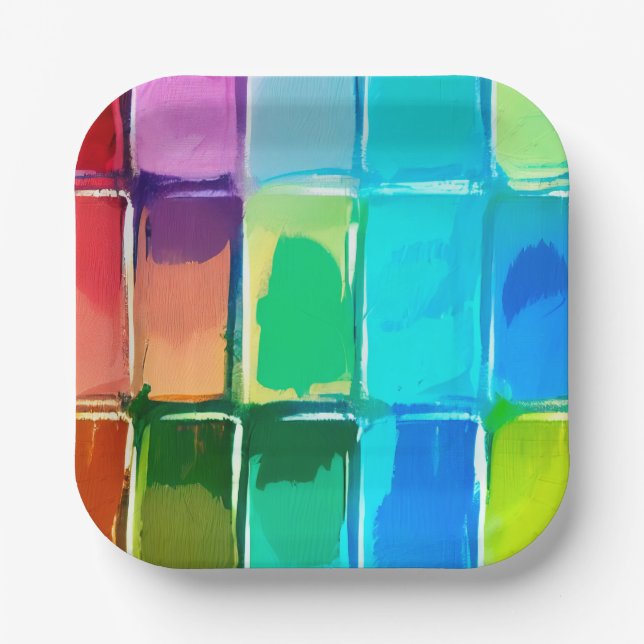 Plato De Papel Palette de peinture (Anverso)