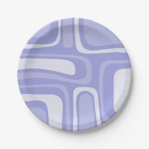 Plato De Papel Palm Springs Abstract Pattern Lavender Purple