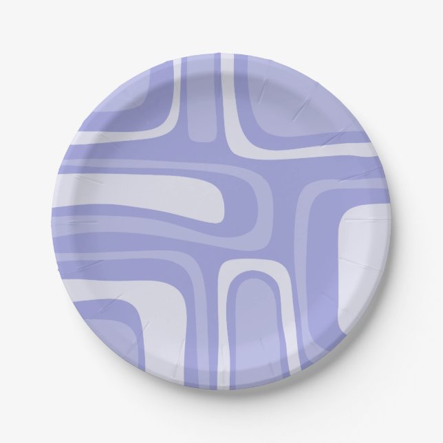 Plato De Papel Palm Springs Abstract Pattern Lavender Purple (Anverso)