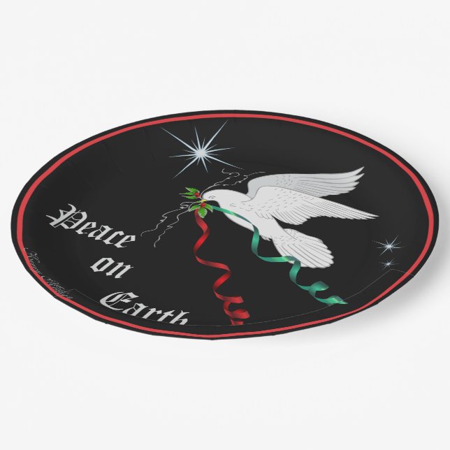 Plato De Papel Palo blanco (Angular)