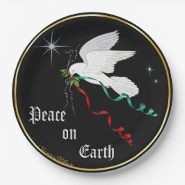 Plato De Papel Palo blanco