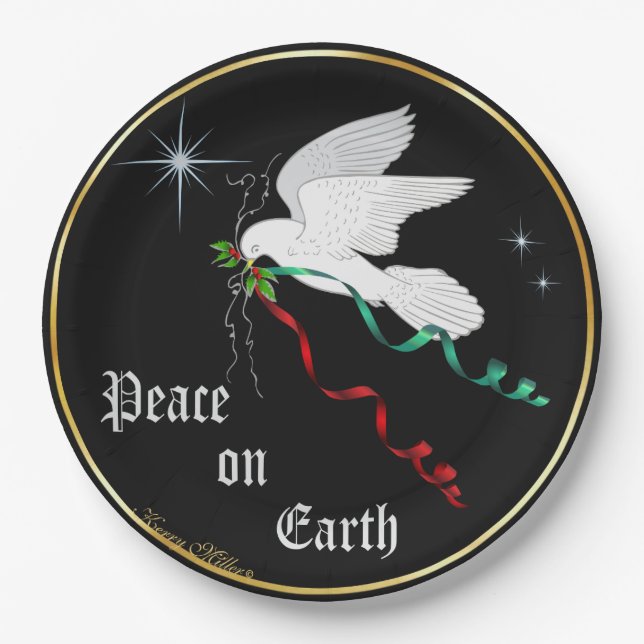 Plato De Papel Palo blanco (Anverso)