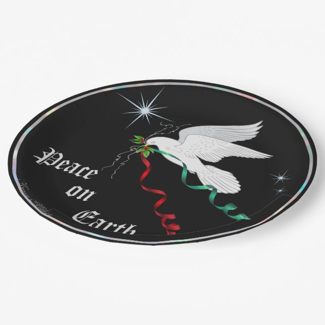 Plato De Papel Palo blanco (Angular)