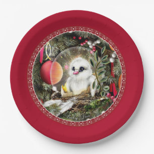 Plato De Papel Paloma bebé