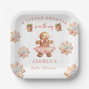 Plato De Papel Pan de jengibre   NAVIDADES BABY SHOWER