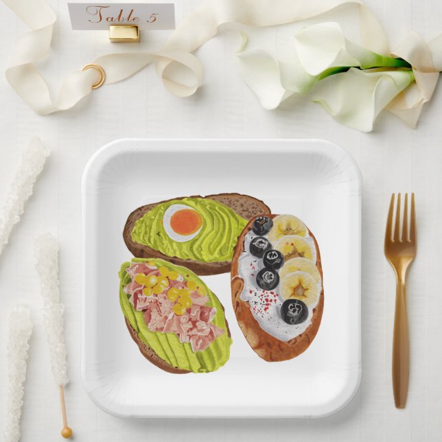 Plato De Papel Pan hecho a mano. (Boda)
