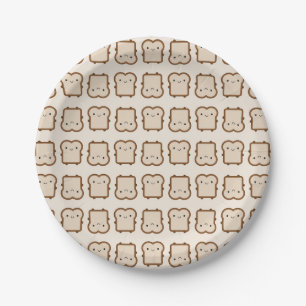 Plato De Papel Pan Kawaii / Tosta