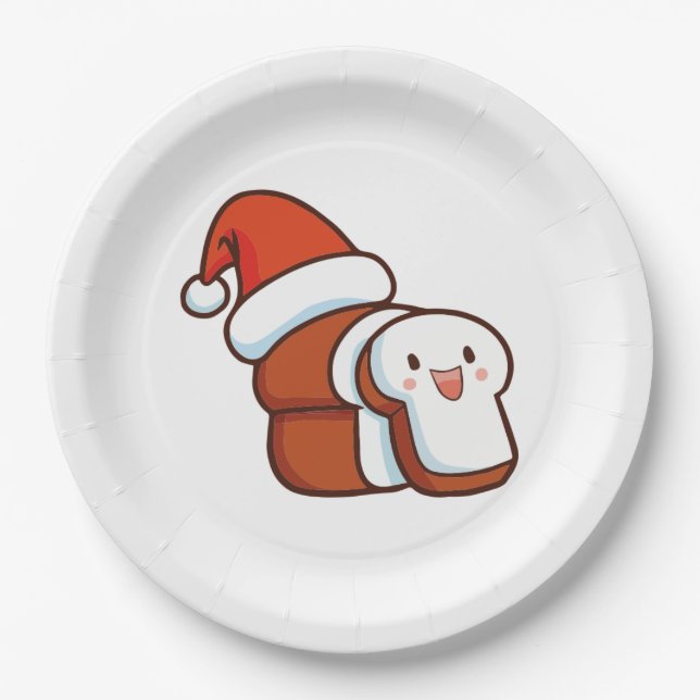 Plato De Papel pan para navidades (Anverso)
