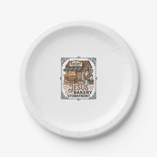 Plato De Papel Panadería Jesús Fachada Panadería Jesús Fachada Ch (Anverso)