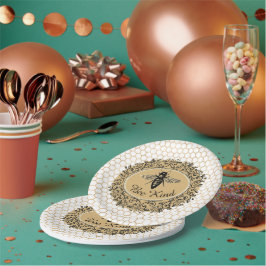 Plato De Papel Panal de abeja amable