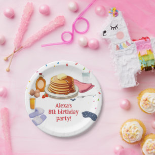 Plato De Papel Pancakes and Pajamas Breakfast Fiesta