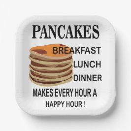 Plato De Papel Pancakes Breakfast Birday Pancake Fiesta
