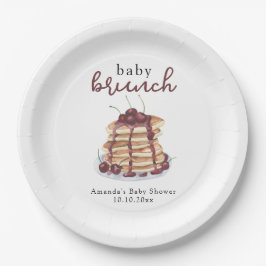 Plato De Papel Pancakes Sweet Cherry Baby Shower