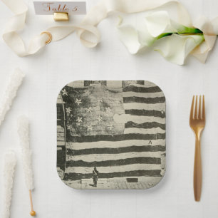 Plato De Papel Pancarta de Star Spanglage: Bandera estadounidense