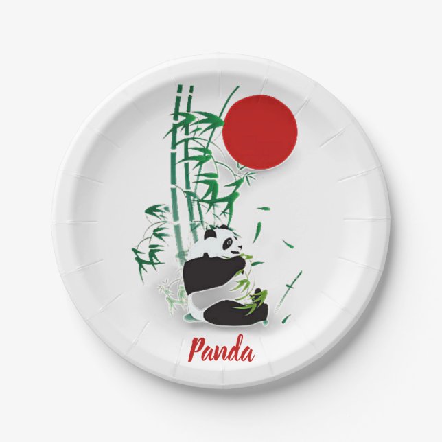 Plato De Papel Panda   (Anverso)