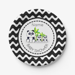 Plato De Papel Panda Baby Shower Paper Plate