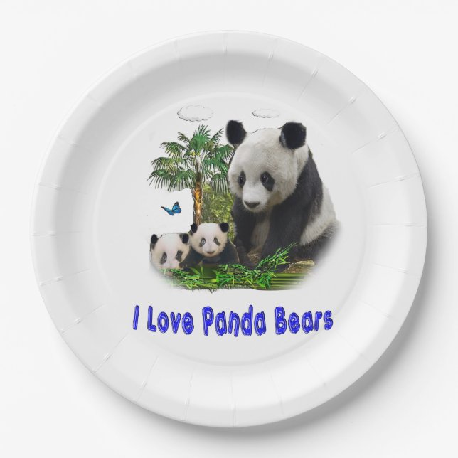 Plato De Papel panda beras (Anverso)