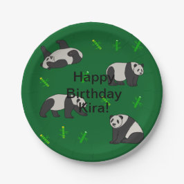Plato De Papel Panda Birthday
