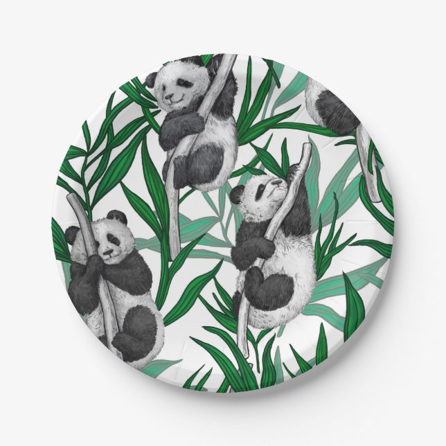Plato De Papel Panda cubs on (Anverso)