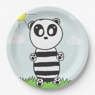 Plato De Papel Panda Kids