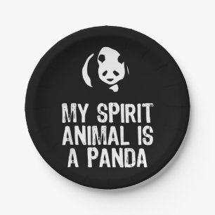 Plato De Papel Panda Lover Mi Animal Espiritual Es Un Panda