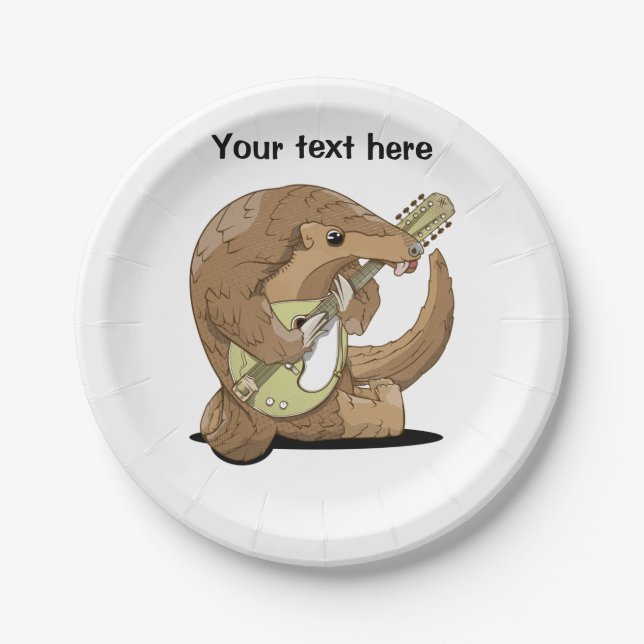 Plato De Papel Pangolin Mandolin (Anverso)
