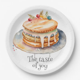 Plato De Papel Panqueque acuático con jarabe de arce