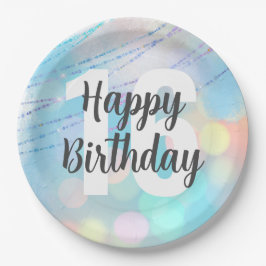 Plato De Papel Pantalones de la fiesta de cumpleaños de Bokeh