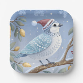 Plato De Papel Pañuelo En Una Placa De Papel De Árbol Par