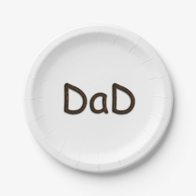Plato De Papel Papá (Anverso)