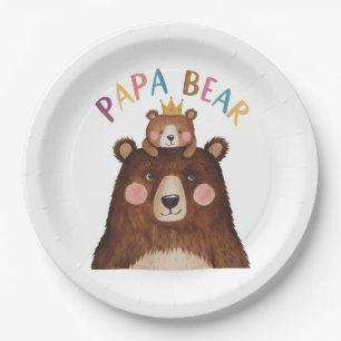 Plato De Papel Papa Bear