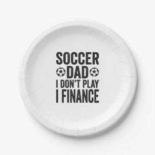 Plato De Papel Papá Fútbol No Juego Financio Camiseta Vintage_
