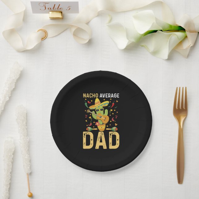 Plato De Papel Papá promedio nacho Cinco De Mayo Daddy mexicano  (Boda)