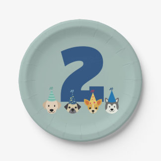 Plato De Papel Papel de cumpleaños, Fiesta de perros, niños, niño