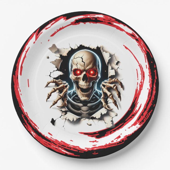 Plato De Papel Papel de Halloween  (Anverso)
