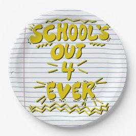 Plato De Papel Papel de hoja suelta School’s Out Forever