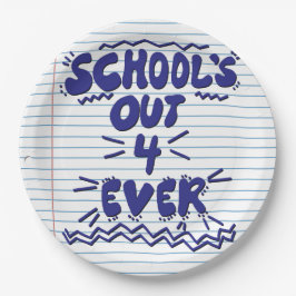Plato De Papel Papel de hoja suelta School’s Out Forever