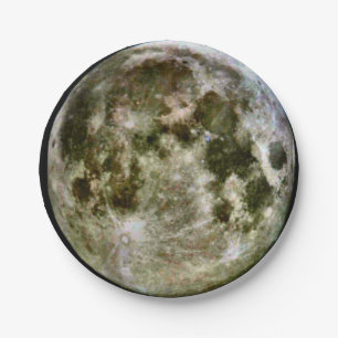 Plato De Papel Papel de Luna Llena