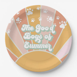 Plato De Papel Papel de papel Retro Sunshine Paw Placas