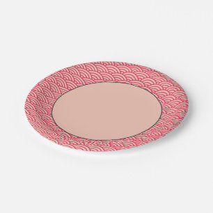 Plato De Papel Papel de patrón de escala de peces del Sakura Koin