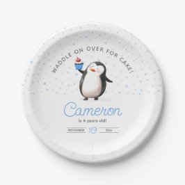 Plato De Papel Papel de pingüino de pingüino