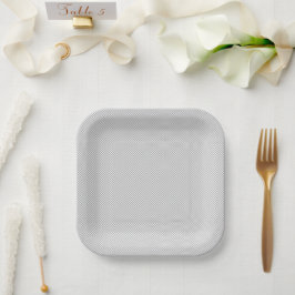 Plato De Papel Papel de regalo gris con patrón de Navidad moderno