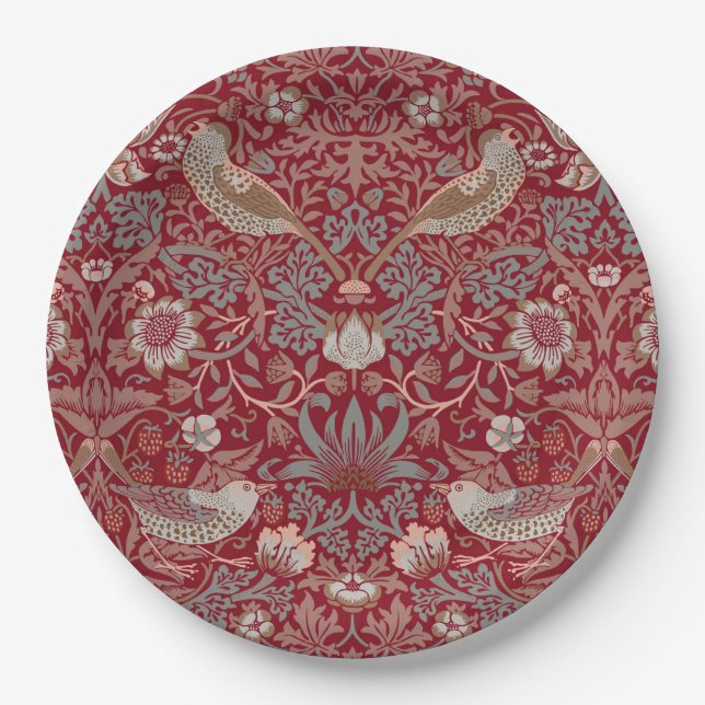 Plato De Papel Papel de relleno para William Morris Strawberry Th (Anverso)